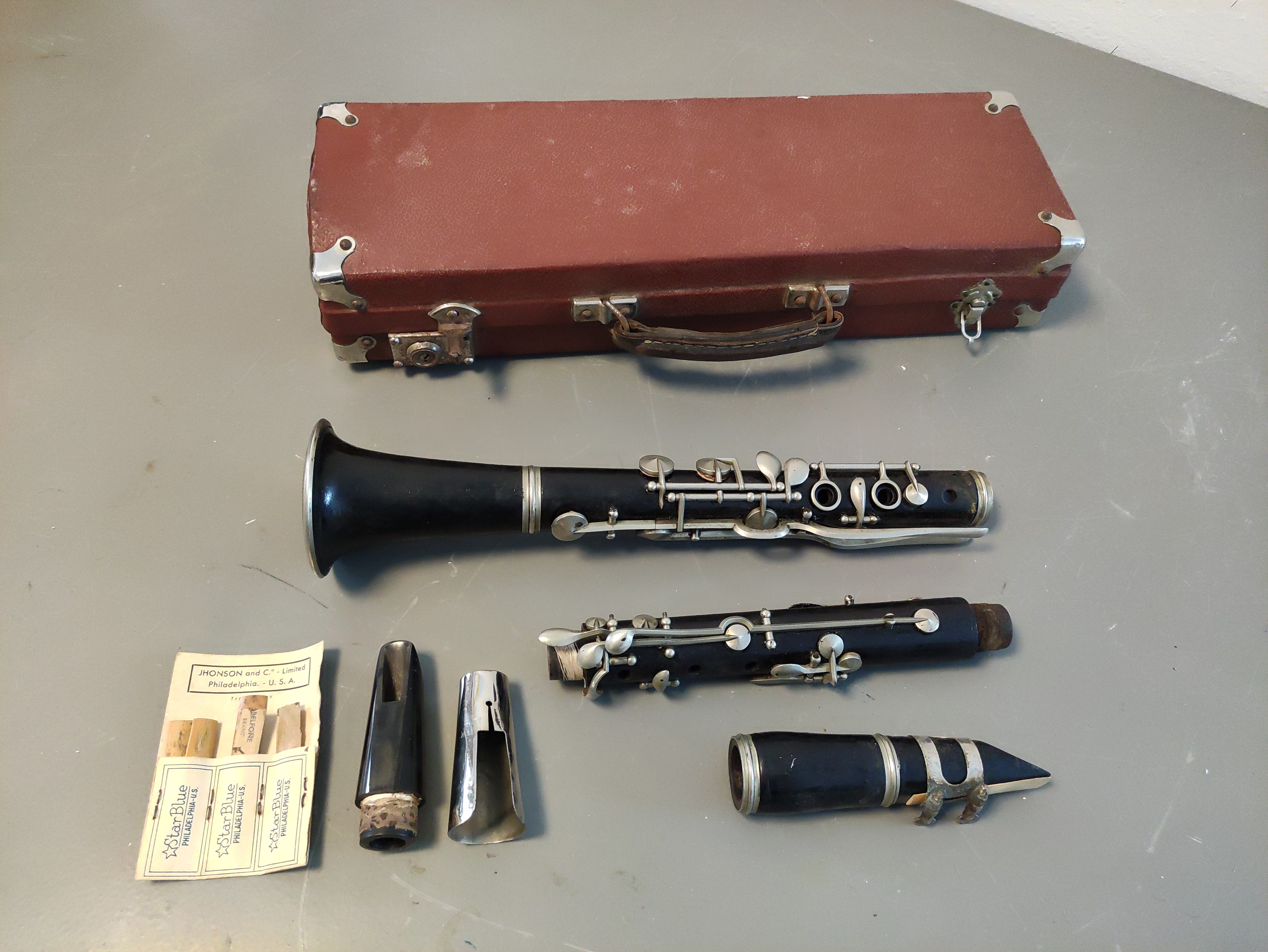 clarinete instrumento música viento +maletin largo 67 1u